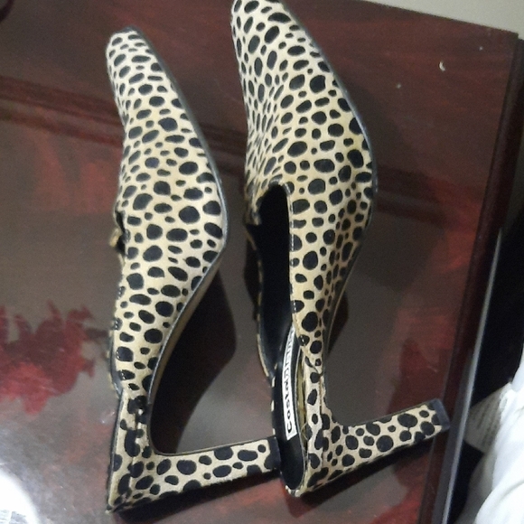 Costa Blanca Black and Cream Leopard Mules - Picture 3 of 6
